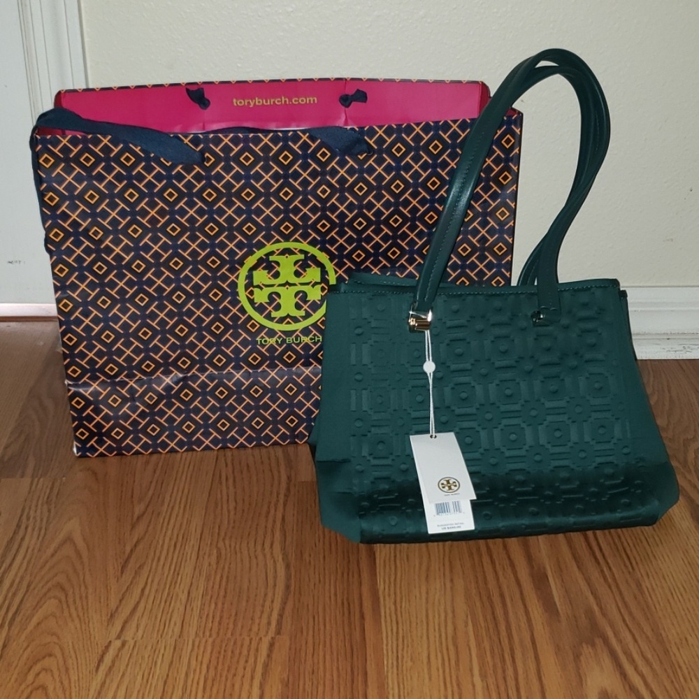 Tory Burch Embossed Neoprene Shopper